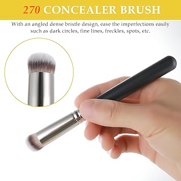 Amaxiu 3 Pcs Foundation Contour Brush Set Foundation Concealer Blusher Kabuki Brushes for Blending Sculpting Highlighting Mineral Makeup - Image 4