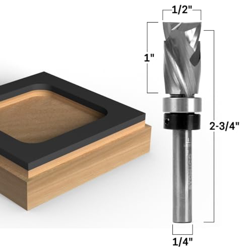 Yonico Flush Trim Router Bits Pattern Bit Compression Ultra-Performance Top Bearing 1/4-Inch Shank 33208q - Image 2