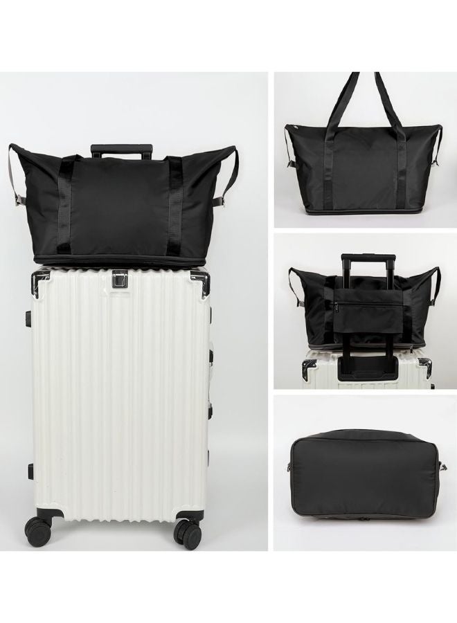 هونغ فو حقيبة رياضية قابلة للتوسيع مقاومة للماء للسفر والجيم والتمارين اليومية – شنطة متعددة الاستخدامات مع جيوب تنظيم داخلية واسعة وخفيفة الوزن لتخزين الملابس والمعدات الرياضية والأغراض الشخصية - Image 5