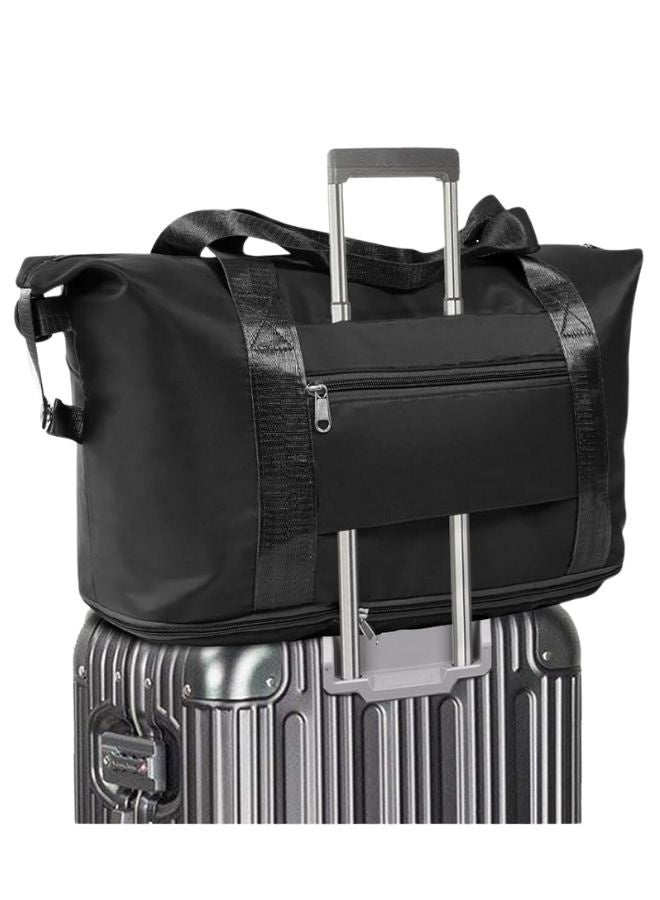 هونغ فو حقيبة رياضية قابلة للتوسيع مقاومة للماء للسفر والجيم والتمارين اليومية – شنطة متعددة الاستخدامات مع جيوب تنظيم داخلية واسعة وخفيفة الوزن لتخزين الملابس والمعدات الرياضية والأغراض الشخصية - Image 4