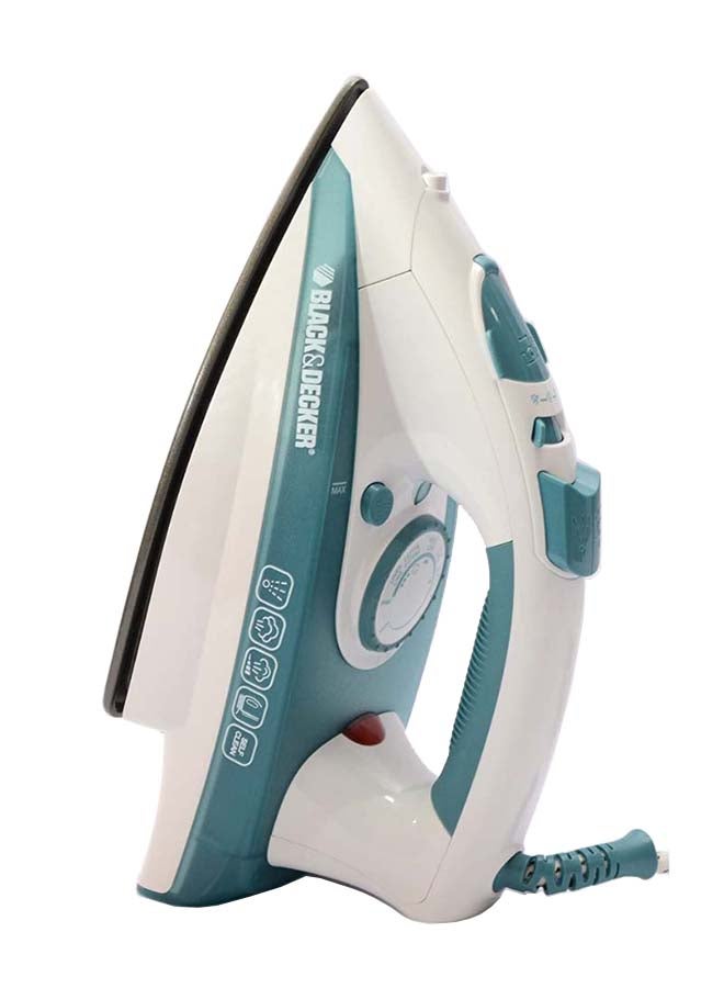 BLACK+DECKER Steam Iron, Ceramic Coated Soleplate, Anti-Calc Drip, Self-Clean, Auto Shutoff, Vertical Steaming, Non-Stick Sole, Removes Stubborn Creases, 220 ml 1750 W X1600-B5 Blue/White - Image 2