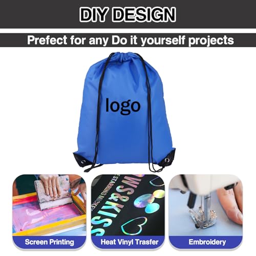 Coidea Drawstring Backpack 6Pcs Drawstring Gym Bags Black Draw String Bags Backpack for Sports, Gym, Travel, Swimming, Beach (6 Colors) - Image 4