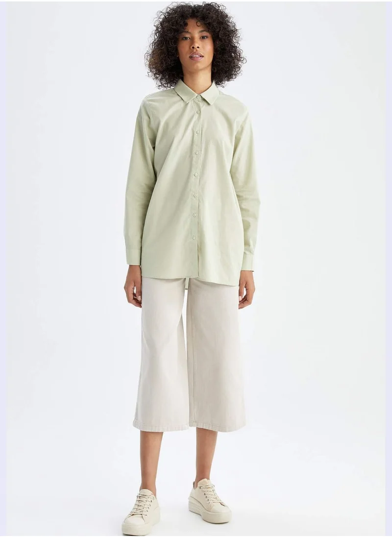 DeFacto Woman Crop Wide Leg Trousers