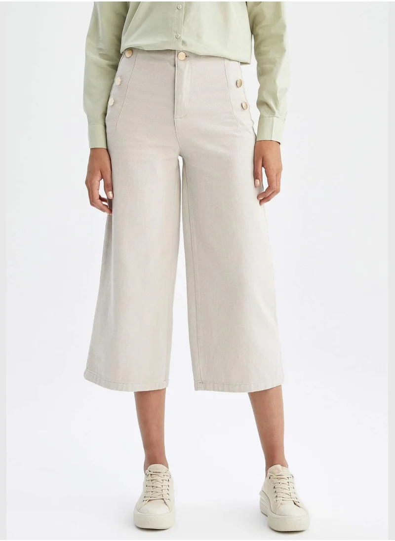 ديفاكتو Woman Crop Wide Leg Trousers