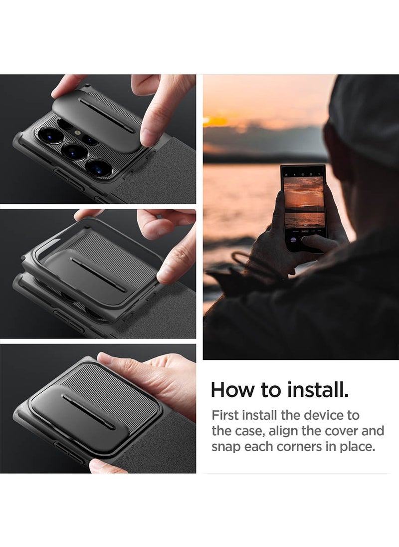 Spigen - Optik Armor for Samsung Galaxy S24 ULTRA case cover (2024) - Black - Image 1