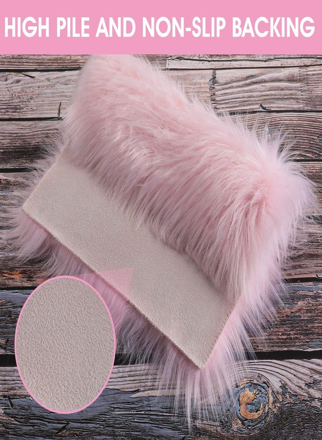 ولهيف سجادة صغيرة مربعة من الفرو الصناعي مقاس 10 بوصات من WLLHYF، وسادة سجادة صغيرة ناعمة لغرفة المعيشة أو غرفة النوم أو على الأرض، غطاء كرسي مربع ناعم، وسادة مقعد، حصيرة أظافر، خلفية تصوير المجوهرات - Image 3