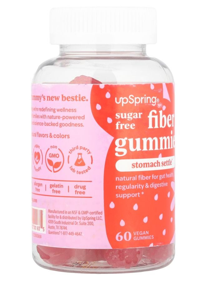 UpSpring Fiber Gummies Strawberry 60 Vegan Gummies - Image 2