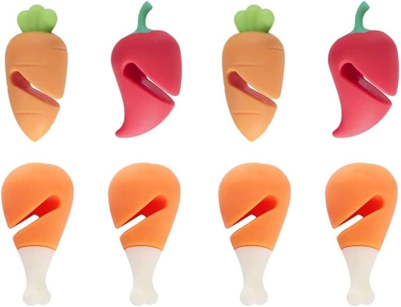 8pcs Household Pepper Chili Stoppers Stand Boil Proof Spill-proof Anti Holders Leg The Food Chicken Releasers Pots Keep Tools Silicone Tool Shape Rack Releaser - Image 1