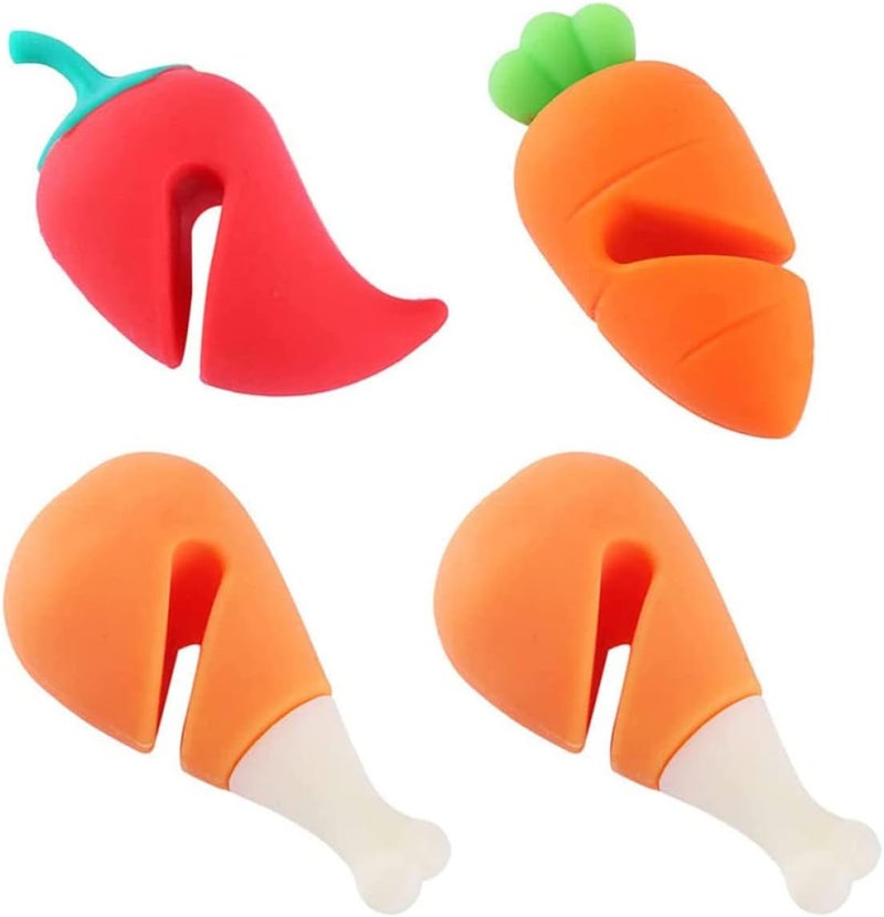 8pcs Household Pepper Chili Stoppers Stand Boil Proof Spill-proof Anti Holders Leg The Food Chicken Releasers Pots Keep Tools Silicone Tool Shape Rack Releaser - Image 2