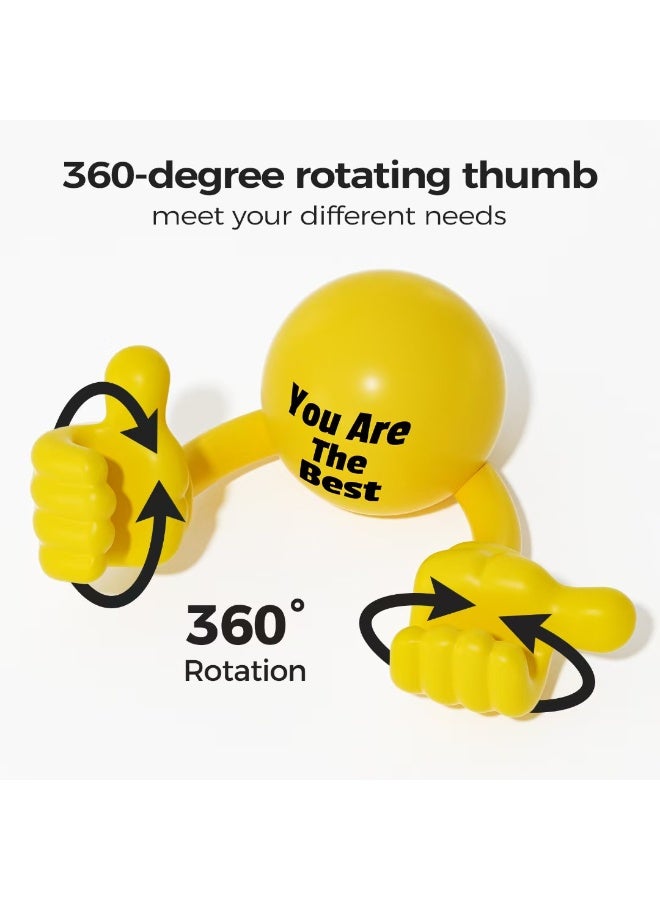 LumiArk Cute Flexible Cell Phone Stand - 360° Rotating Thumb Design, Multi - Angle Adjustable for Desk Use - Image 2