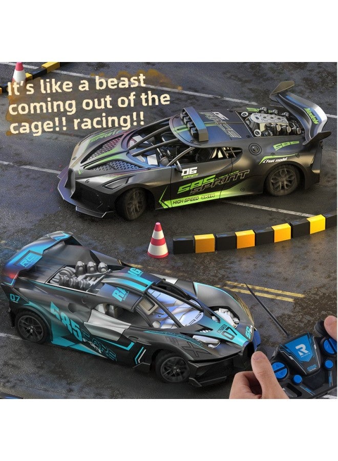 【postage】 A Generation Of Children's Remote Control Car Toy Sports Car Electric Fall-resistant Children's Boy Toy Car-Color:【orange】 Large Size Supercar-four-way-Scale:【single Lithium Battery】 + Rem - Image 3