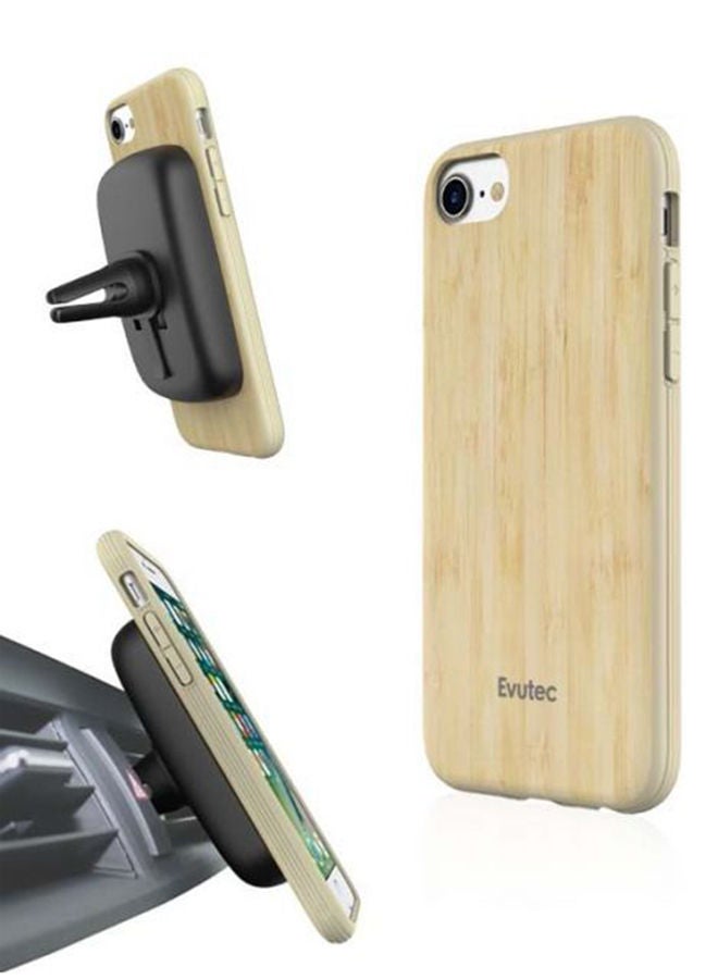 NIBEMINENT Wood Ultra Slim Back Case Cover For Apple iPhone 8/7/6s/6 With AFIX+ Magnetic Mount Bamboo