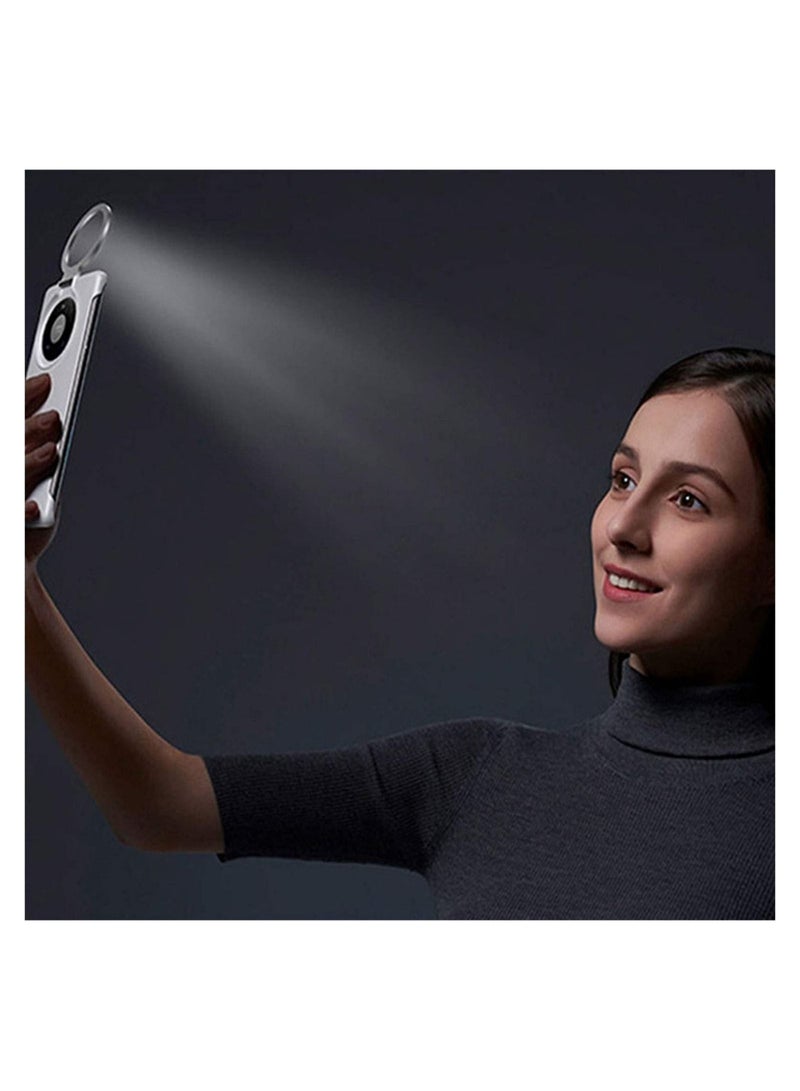 Captaintech Compatible with iPhone12/iPhone12 Pro Case, with Built in Selfie Ring Light, Light Up Case Compatible with iPhone 12 / iPhone 12 Pro - Selfie Illuminate for Women 【3 Lighting Modes】 - White - Image 2