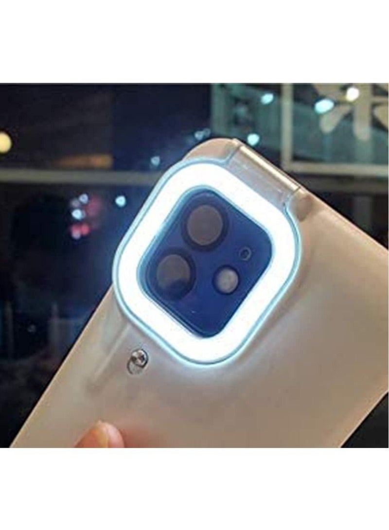 Captaintech Compatible with iPhone12/iPhone12 Pro Case, with Built in Selfie Ring Light, Light Up Case Compatible with iPhone 12 / iPhone 12 Pro - Selfie Illuminate for Women 【3 Lighting Modes】 - White - Image 3