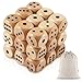 Sonwyoung 50 Pcs Wooden Dice Set 16mm Standard Wooden Dice Bulk 6 Sided with Rounded Corners Wood Game Dice with Carry Bag for Table Games Party Favors - Image 2