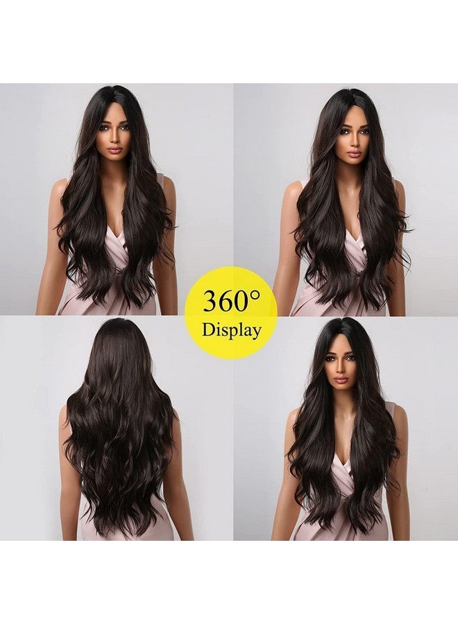 BLUSHIA Full Head Hair Wig For Women Natural Brown Curly And Synthetic Hair Fiber With Net Wig Cap - Image 3