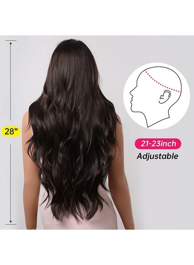 BLUSHIA Full Head Hair Wig For Women Natural Brown Curly And Synthetic Hair Fiber With Net Wig Cap - Image 5