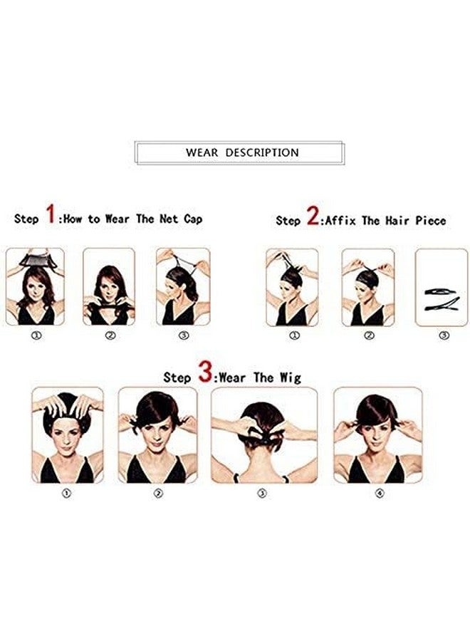 BLUSHIA Full Head Hair Wig For Women Natural Brown Curly And Synthetic Hair Fiber With Net Wig Cap - Image 4