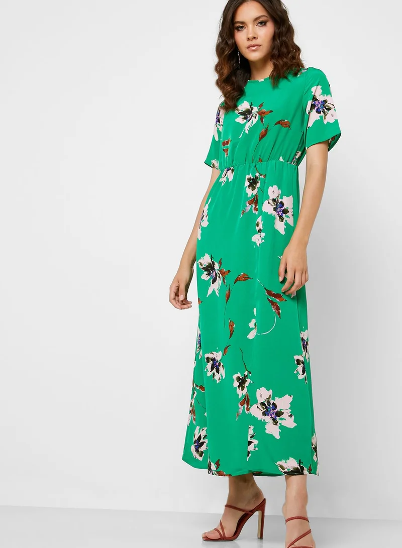 VERO MODA Floral Open-Back Dress