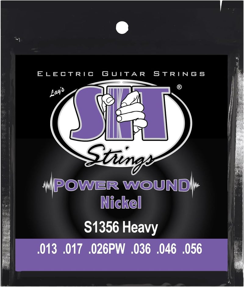 Power Wound Nickel Electric Guitar Strings (S.I.T.), Heavy 13-56, S1356