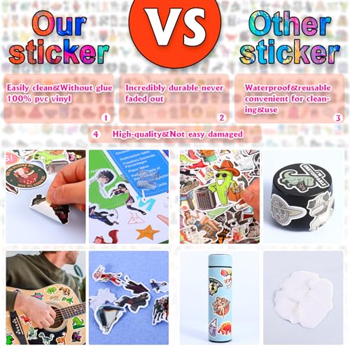 Arme Stickers Pack, 600 Pcs Cool Stickers for Adults, Vinyl Random Sticker for Waterbottles, Waterproof Laptop Sticker Pack for Hard Hat Teens Adults Boys Bike Car Skateboard Helmet Decor - Image 3