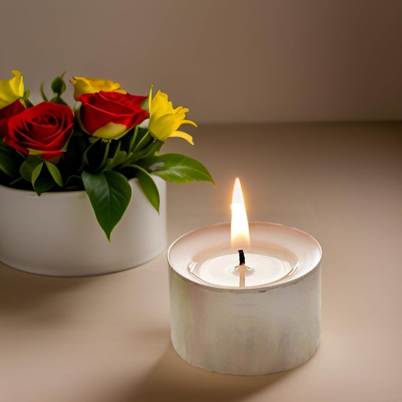 Ein Sof Tea Lights Candles Set of 30 Pcs – 9 Hours Burning Time Tealight for Home Décor, Jumbo Size White T Light Items for Diwali Decoration, Unscented Natural Wax Long Lasting Candle - Image 2