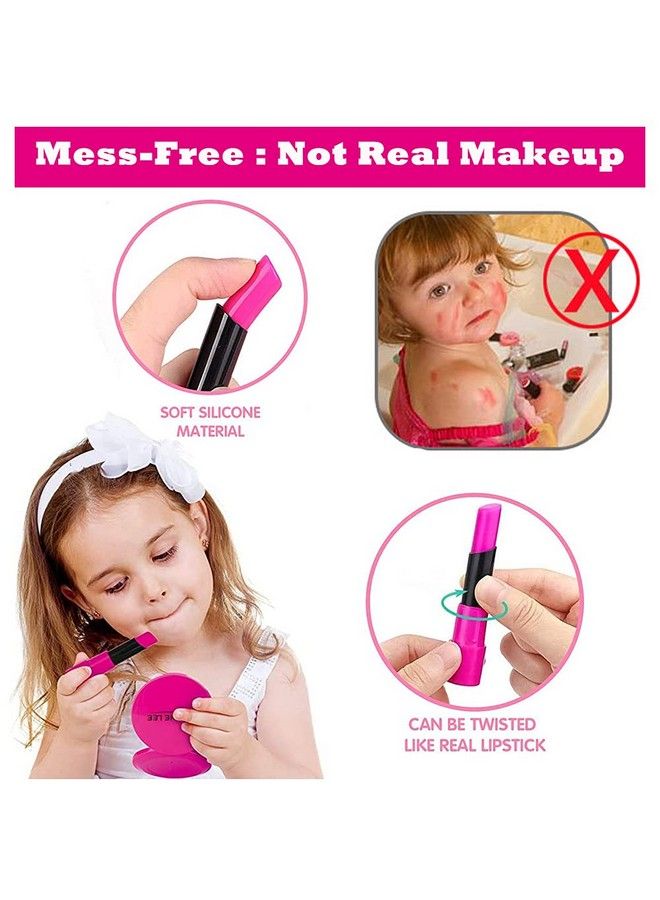 WenToyce Pretend My First Purse Princess Set For Girls, Fashion Stylish Handbag With Pretend Play Beauty Makeup Accessories, Smart Phone, Watches, Glasses, Keys, Petty Cards For Little Kid, 17 Pcs  - Image 5