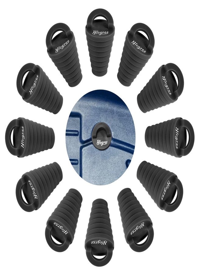HLOGREE 12 Pack Universal Kayak Scupper Plugs, Rubber Drain Plugs, Kayak Hole Stoppers for Kayaks Canoes Fishing Boats, Waterproof Leak Proof Kayak Accessories with Pull Ring - Image 1