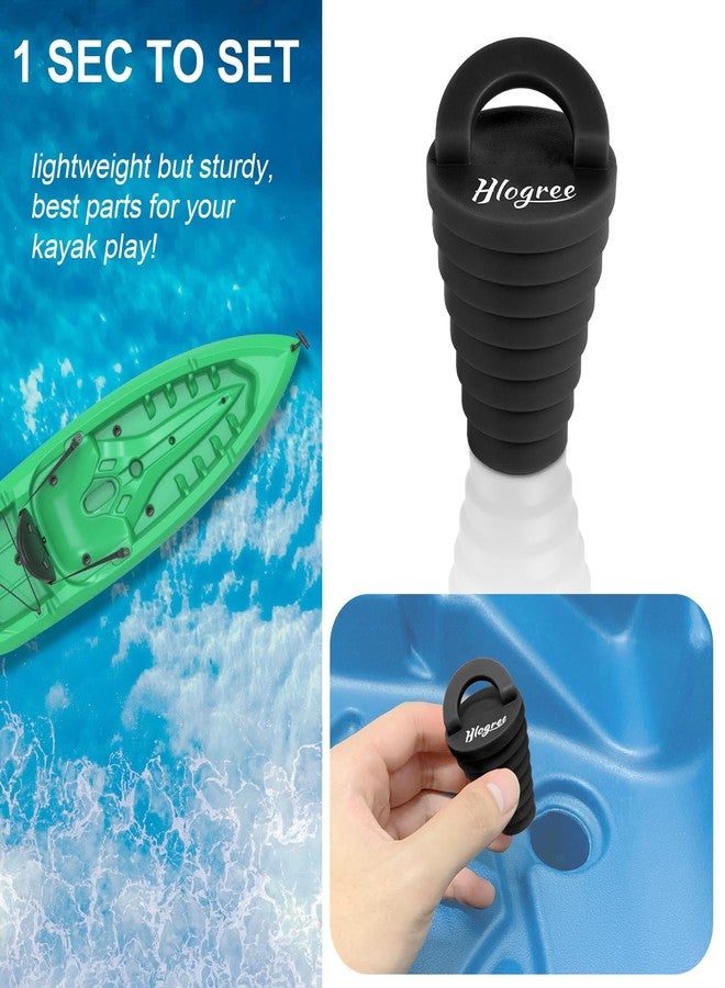 HLOGREE 12 Pack Universal Kayak Scupper Plugs, Rubber Drain Plugs, Kayak Hole Stoppers for Kayaks Canoes Fishing Boats, Waterproof Leak Proof Kayak Accessories with Pull Ring - Image 5