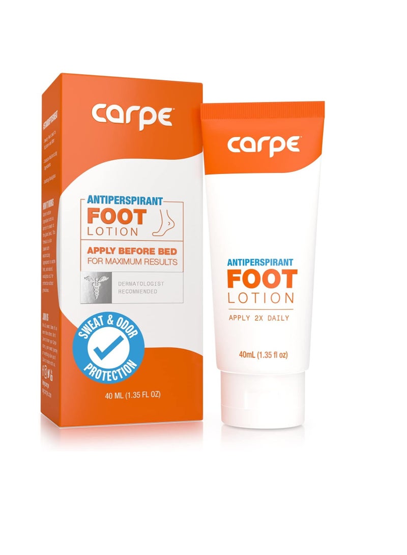 Carpe Carpe Antiperspirant Foot Lotion, A dermatologist-recommended solution to stop sweaty, smelly feet, Helps prevent blisters, Great for hyperhidrosis - Image 1