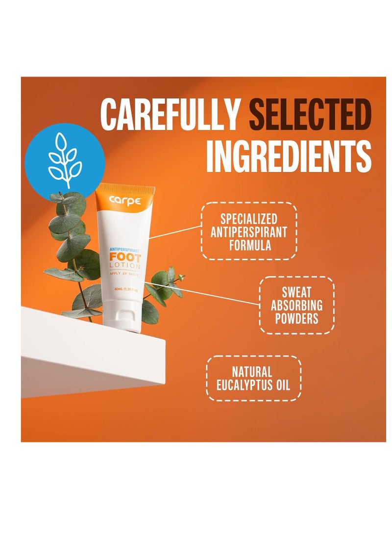 Carpe Carpe Antiperspirant Foot Lotion, A dermatologist-recommended solution to stop sweaty, smelly feet, Helps prevent blisters, Great for hyperhidrosis - Image 4