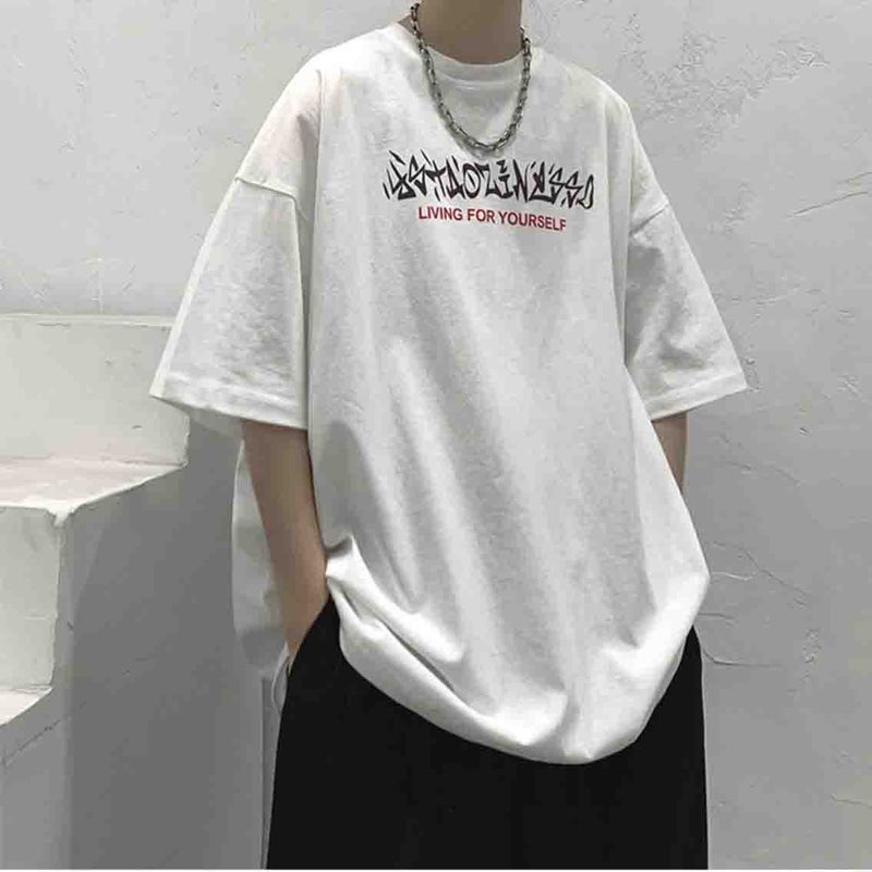 American High Street Short Sleeve T-Shirt Men'S Summer Heavy Fashion Brand Trendy T-Shirt Ins All-Match Niche Boys Sports Half Sleeve - Image 2