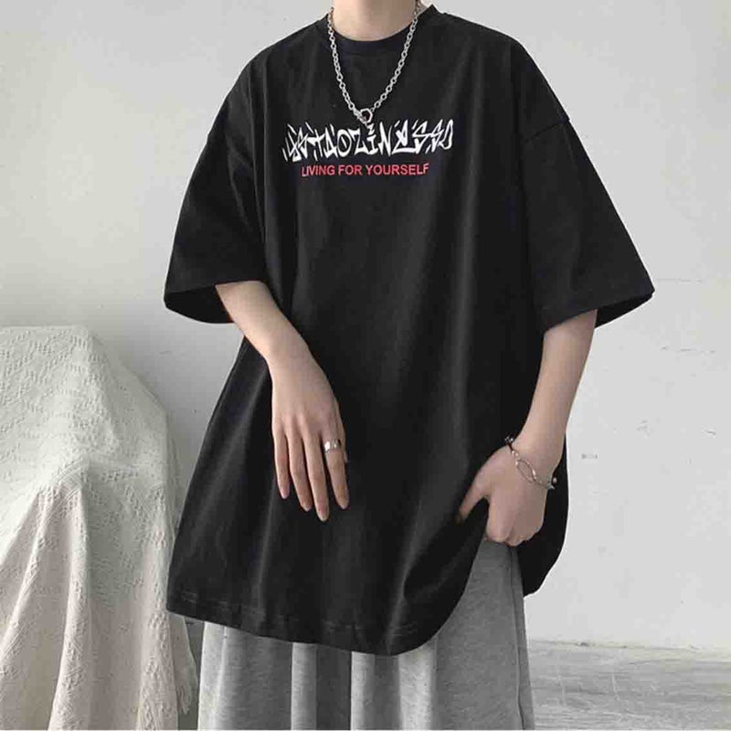 American High Street Short Sleeve T-Shirt Men'S Summer Heavy Fashion Brand Trendy T-Shirt Ins All-Match Niche Boys Sports Half Sleeve - Image 3