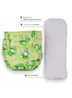Mother Sparsh Combo Of 98% Pure Water Based Wipes With Plant Fabric 80 Pcs (Pack Of 3) And Nappers Reusable Cloth Diaper With 1 Dry Absorbent Soaker Pad (Krazy Kiwi))  - Image 3