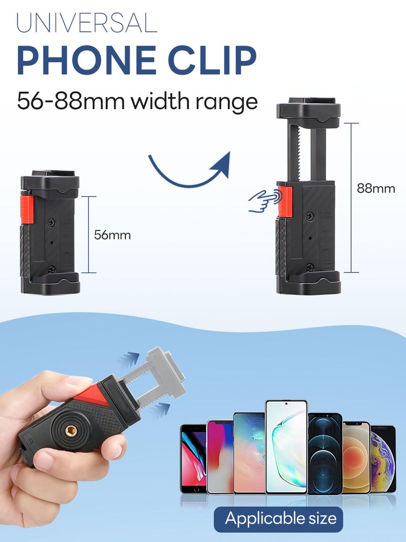 USKEYVISION Smartphone Vlogging Kit for iPhone 16/15/14 Mini/Pro/Max, Android Smartphone Content Creator Kit w/Microphone Light Auto-Switch Phone Clip for YouTube Tiktok Live Steam (Vlog K2) - Image 2