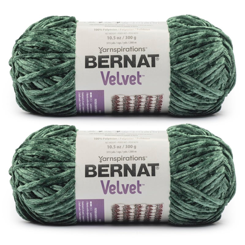 Bernat Velvet Pine Yarn - 2 Pack of 10.5oz/300g - Polyester - #5 Bulky - 315 Yards - Knitting & Crochet - Image 1