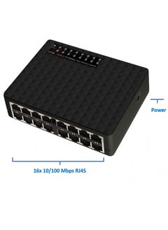 plug-and-play unmanaged Fast Ethernet switch , Live-16E switch is equipped with 16 x 10/100Mbps RJ45 ports