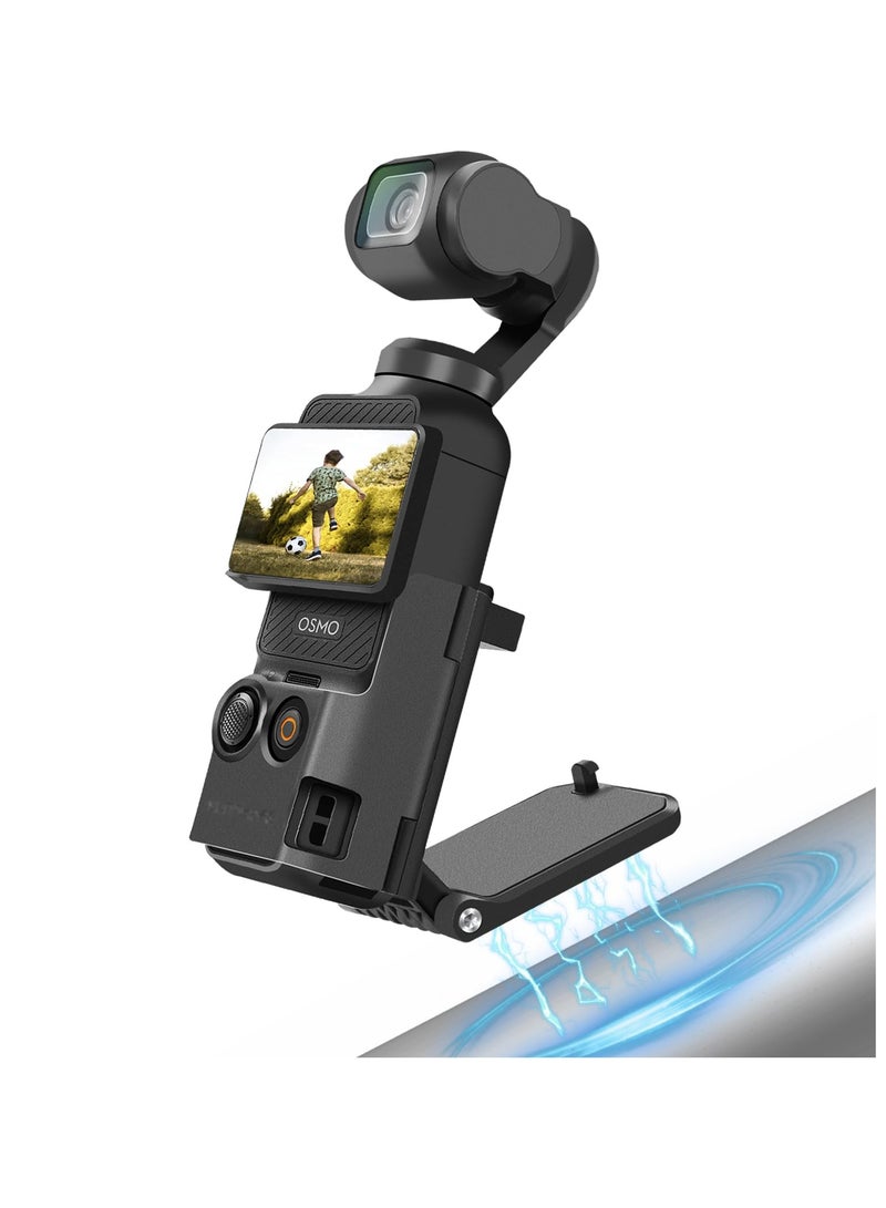 SYOSI Magnetic Camera Desktop Base Stand Compatible with DJI OSMO Pocket 3, Pocket3 Accessories Expansion Adapter Magnet Suction Case Holder on Desktop, Vertical Surface, 180° Adjustable, Quick Fixation - Image 1