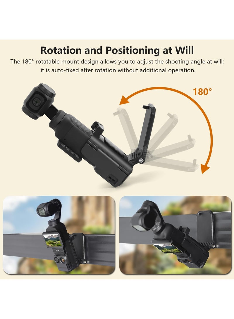 SYOSI Magnetic Camera Desktop Base Stand Compatible with DJI OSMO Pocket 3, Pocket3 Accessories Expansion Adapter Magnet Suction Case Holder on Desktop, Vertical Surface, 180° Adjustable, Quick Fixation - Image 4