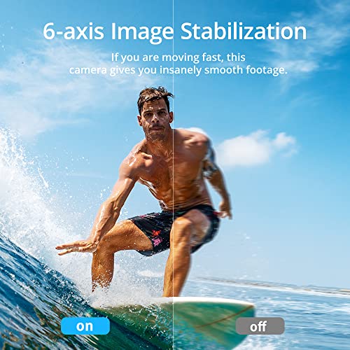 AKASO Brave 7 Action Camera 4K30FPS 20MP with 64GB U3 MicroSDXC Memory Card Waterproof Camera with Touch Screen IPX8 33FT EIS 20 Zoom Support External Mic Voice Control with 2X 1350mAh Batteries - Image 3