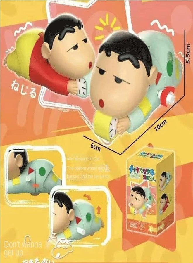 P PAYTAG Cute Shinchan Toys for Kids Sensory Worm crwaling Shinchan Wind up Colorful Toy Insect Figurines for Boys and Girls Multicolor (Shinchan Toy) - Image 2