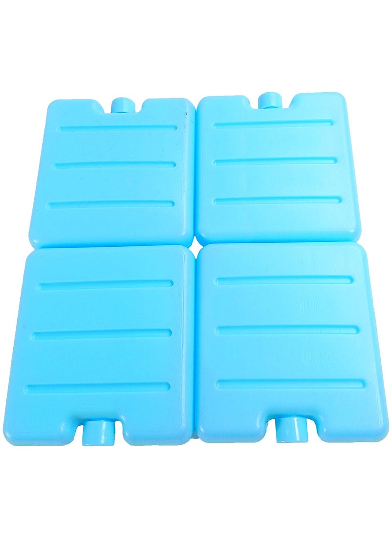 SOLARAE Set of 4 Slim Reusable Ice Packs for Lunch Boxes and Coolers - Long Lasting Stackable Square Design in Blue - Ideal for Keeping Food Fresh and Cool - Image 5
