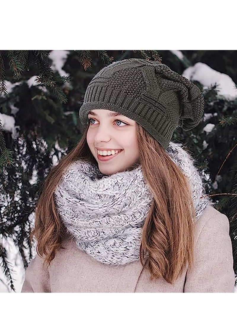 KASTWAVE 2 Pack Womens Slouchy Beanie Winter Knit Soft Hat for Women and Men - Image 3