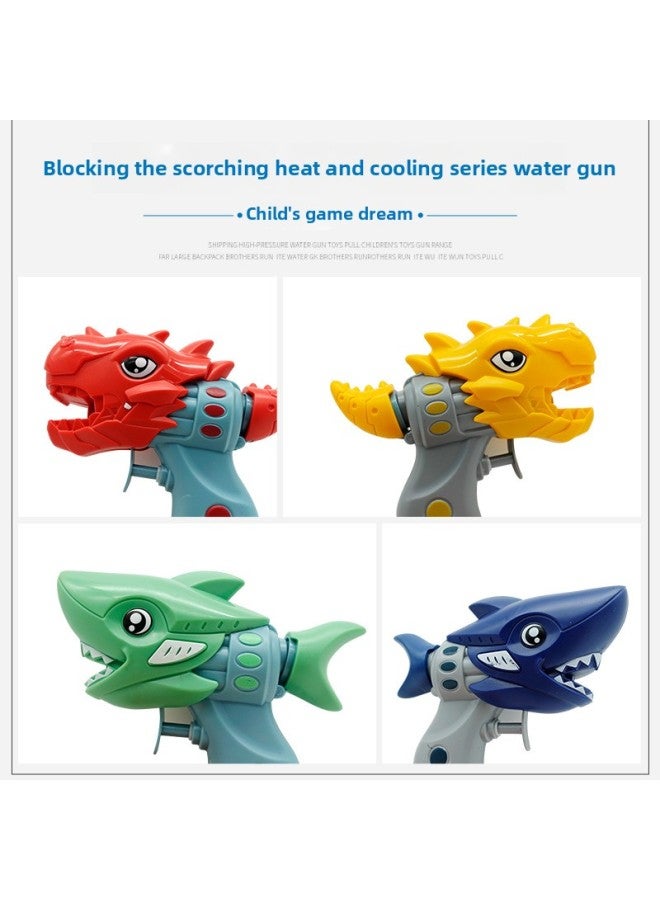 Children's Water Dinosaur Water Gun Press Shark Baby Summer Water Spray Toy Model Stall Supply-Color:Shark 【Green-opp】】  - Image 5