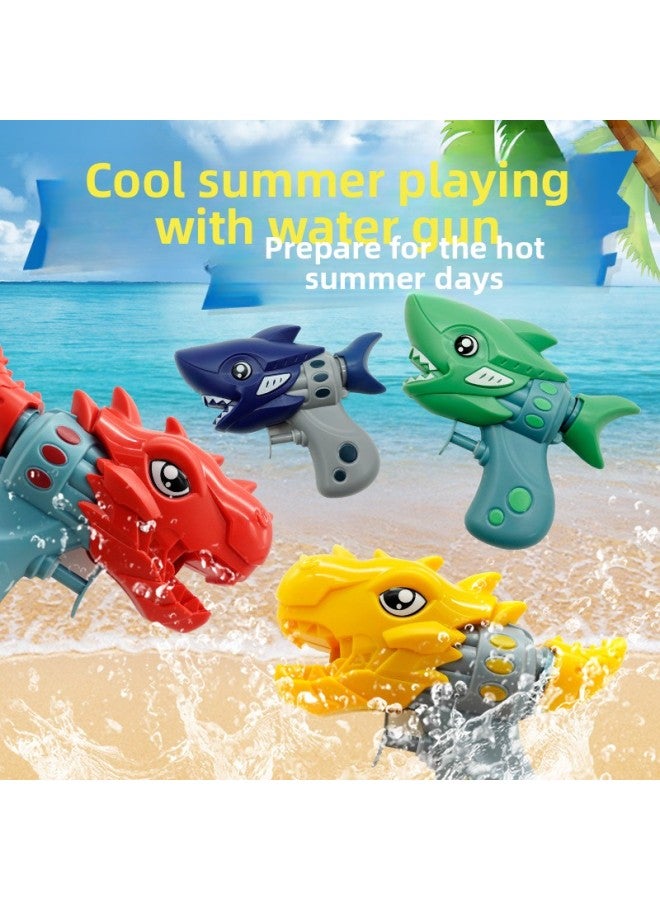 Children's Water Dinosaur Water Gun Press Shark Baby Summer Water Spray Toy Model Stall Supply-Color:Shark 【Green-opp】】  - Image 2