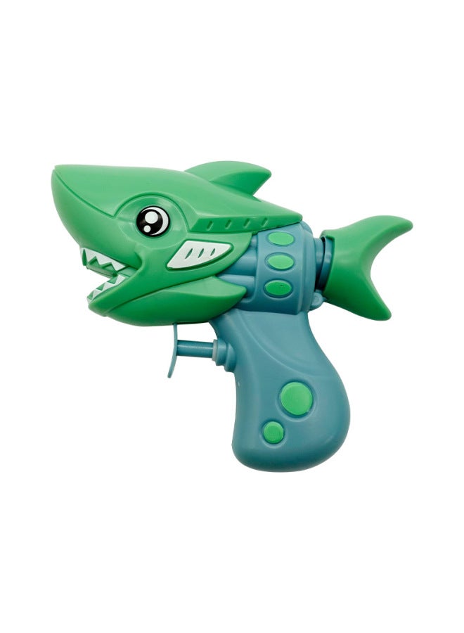 Children's Water Dinosaur Water Gun Press Shark Baby Summer Water Spray Toy Model Stall Supply-Color:Shark 【Green-opp】】  - Image 1