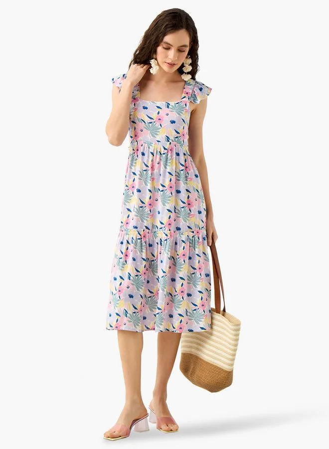 Splash FAV Flower Print Viscose Cover-Up