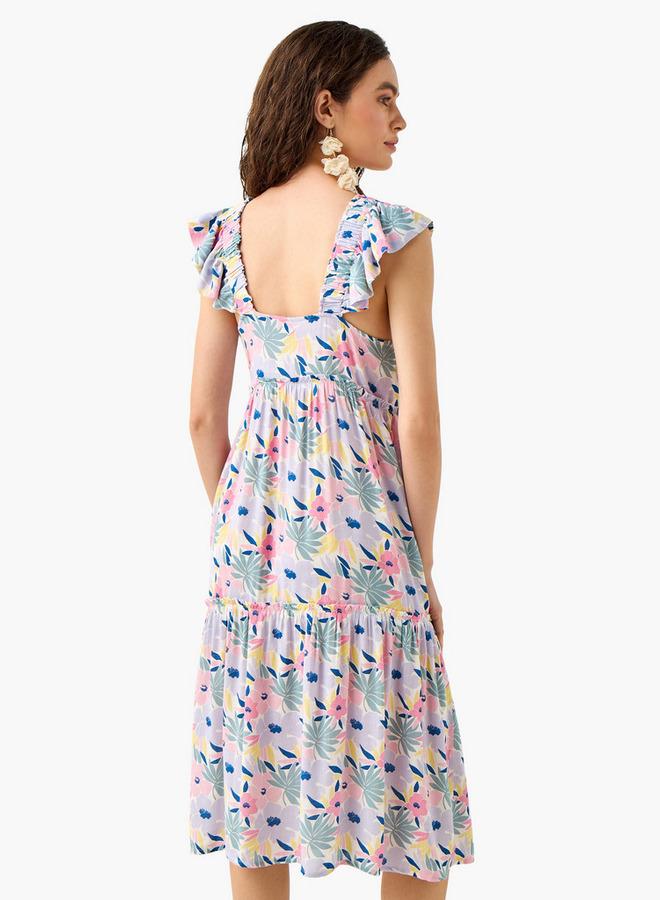 سبلاش فيڤ كفر أب بطبعة زهور من الفيسكوز - Image 3