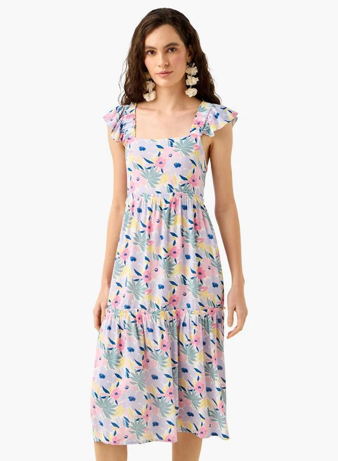 Splash FAV Flower Print Viscose Cover-Up