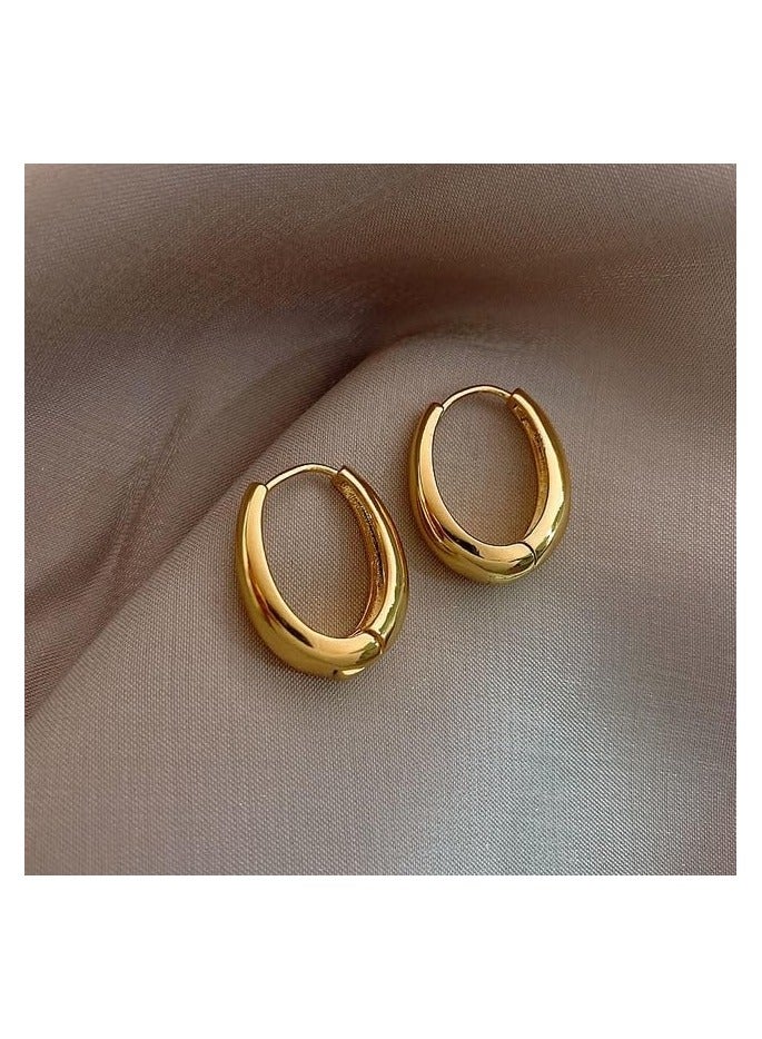 Minimalism Retro French Romantic Metal Small Circle Hoop Earrings Fashion Korean Jewelry for Woman Students Simple Earring  - Image 1